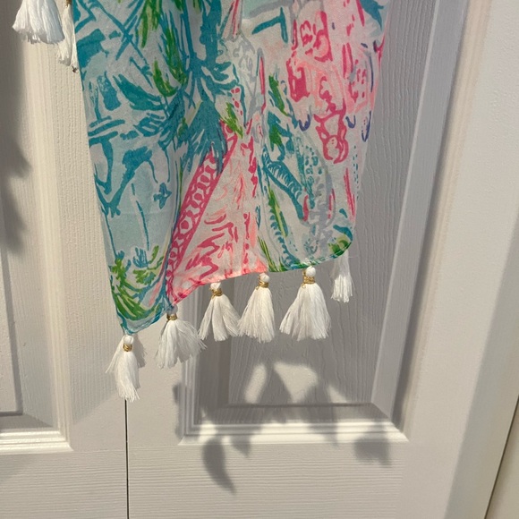 Lilly Pulitzer Multicolor Tropical Scarf 100% Polyester Fabric - Picture 5 of 11